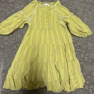 Zara Kids Yellow Striped Dress